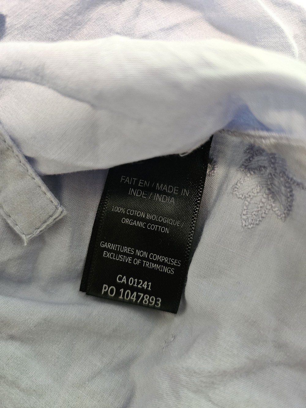 Simons Icone Lavender Eyelet Tie-Waist Shirt Size Medium Romantic 100% Cotton - Picture 9 of 11
